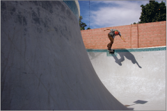 Back tail in pool